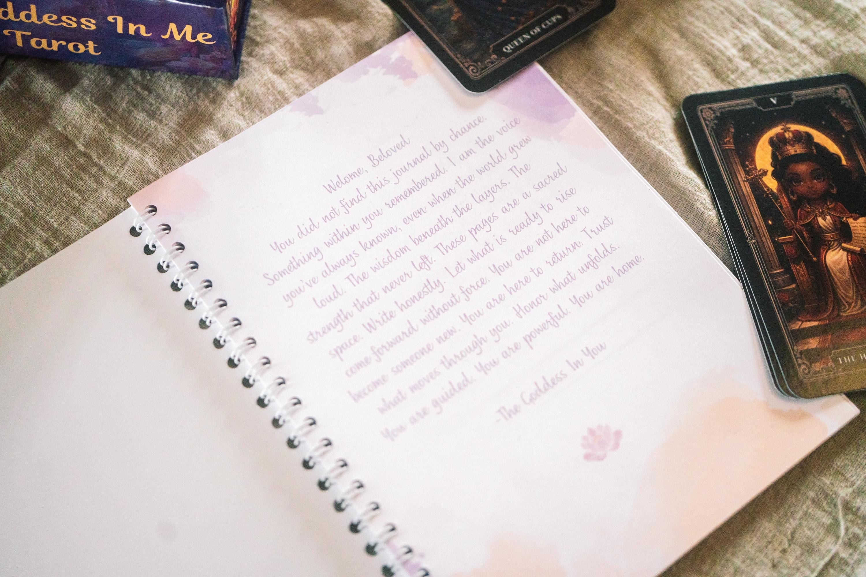 Goddess Tarot Journal | 30-Day Healing, Reflection, Intuition Prompts