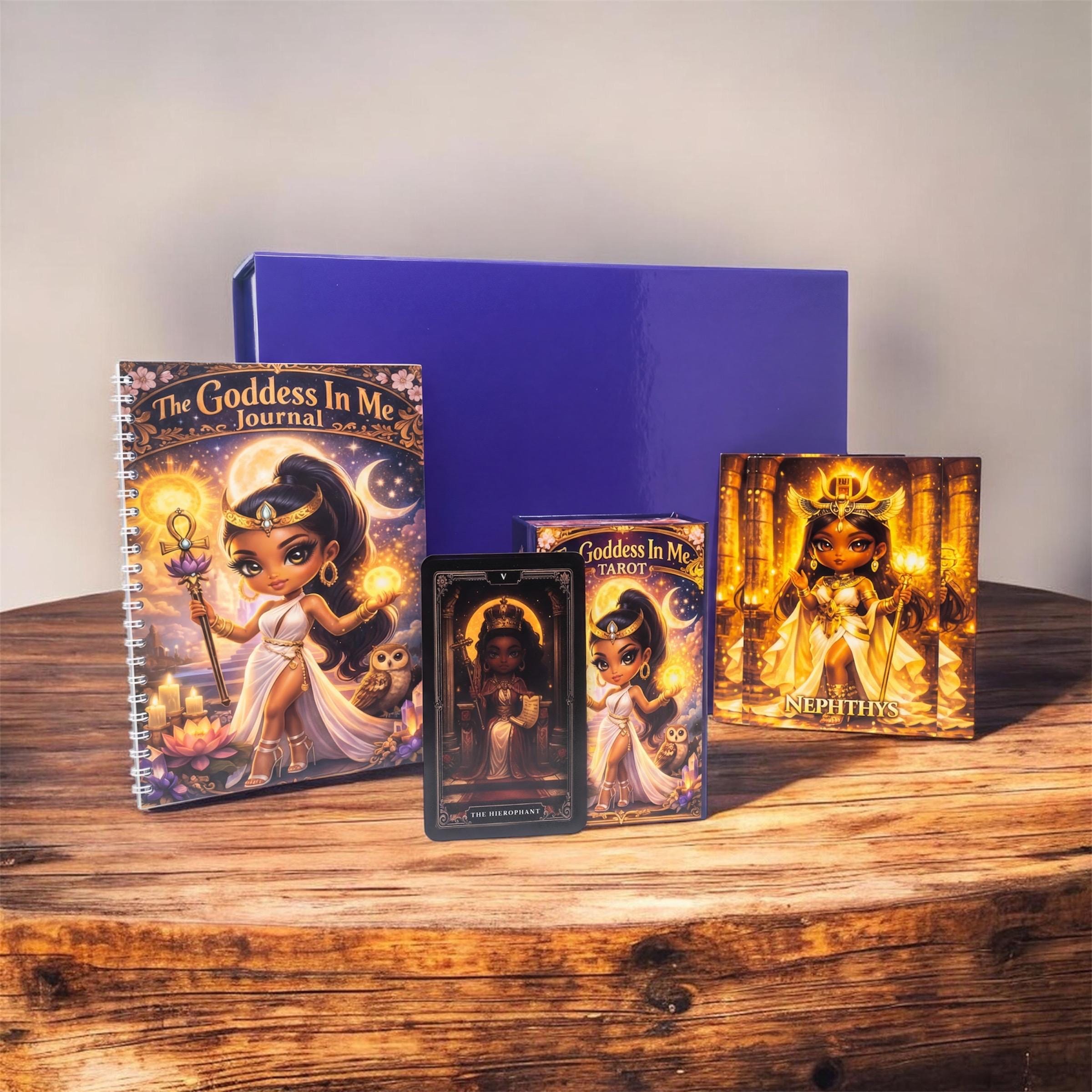 Goddess Bundle~Goddess Tarot Deck, 30-Day Journal, Spiritual Awakening Kit, Ritual Tools